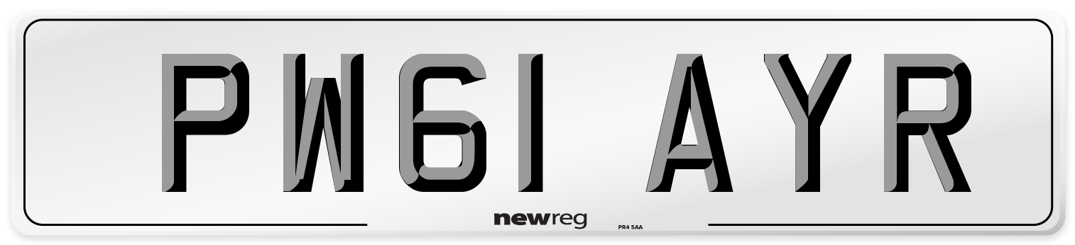 PW61 AYR Number Plate from New Reg